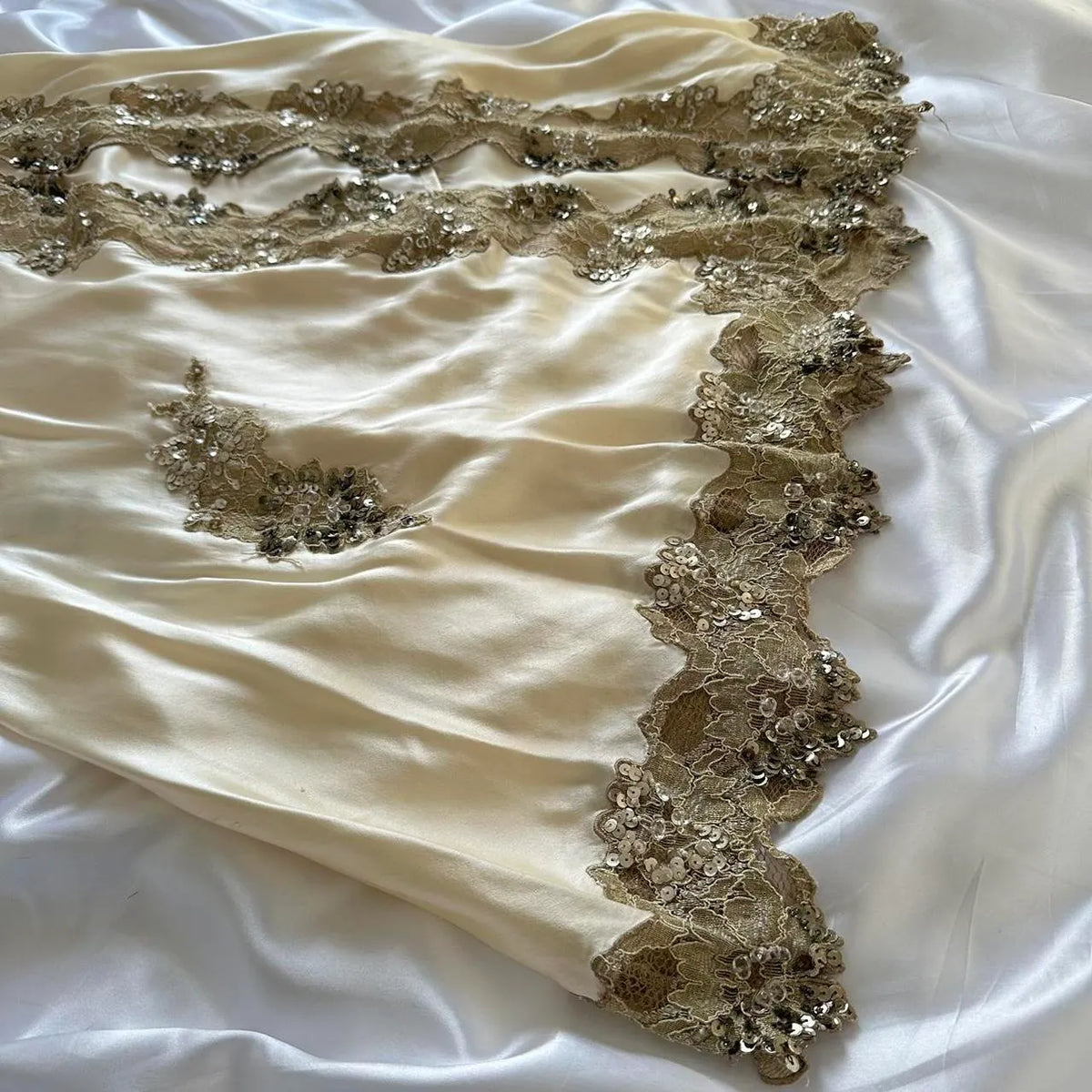 Women's Cream and Silver Dress