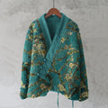 Japanese Floral Embroidery Print Women'S Kimono Cardigan