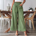 Solid Color Casual Straight-leg Pants