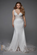 Alyce 5065 sleeveless v-back wedding maxi dress