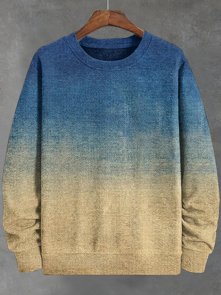 Men's Gradient Art Geometry Print Casual Sweatshirt