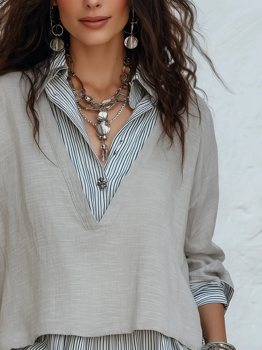 Effortlessly Create An Oatmeal Colored Striped Shirt