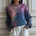 Women's Floral Embroidered Round Neck Comfortable Top