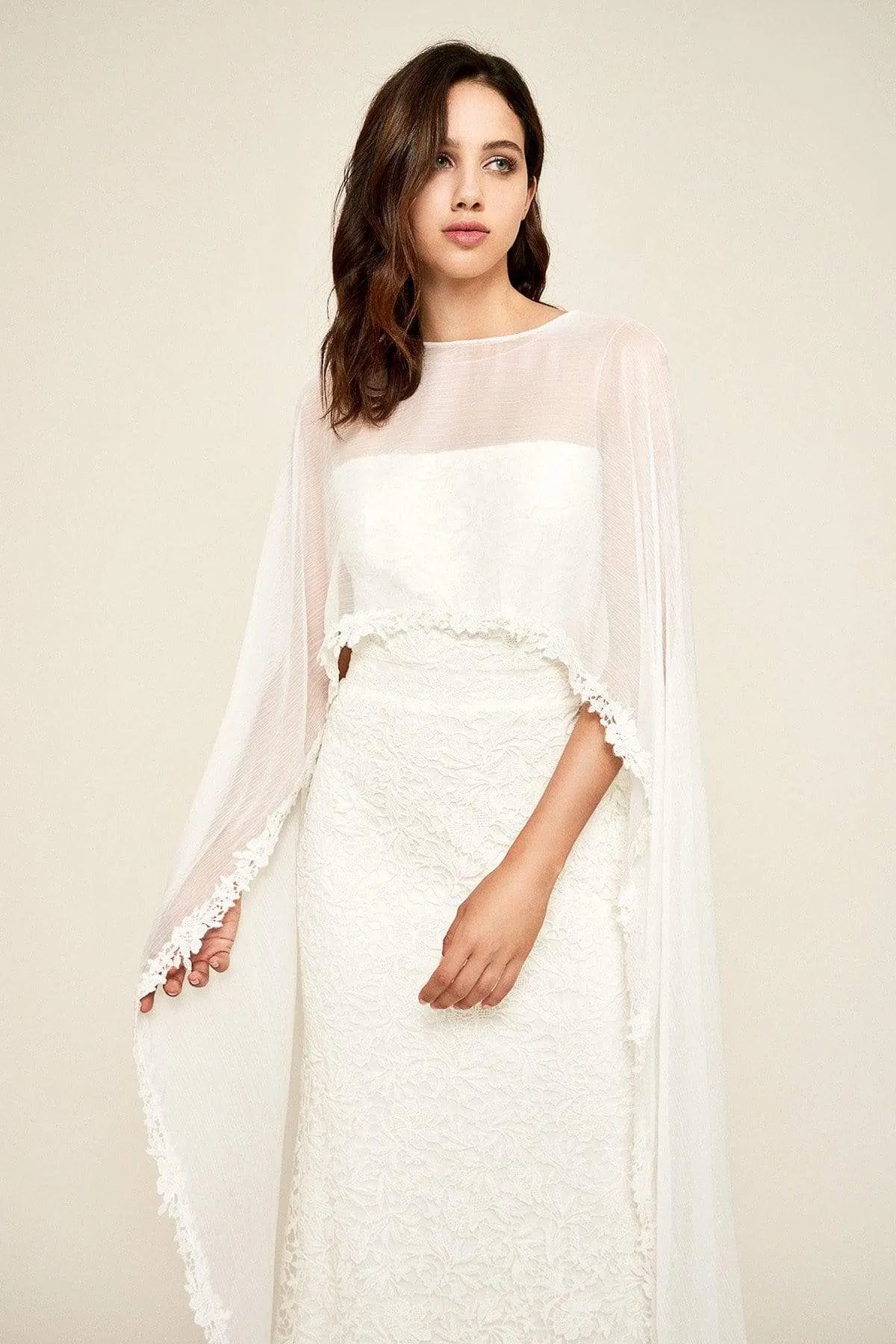 Tadashi Shoji - Embroidered Sheath Dress With Sheer Overlay