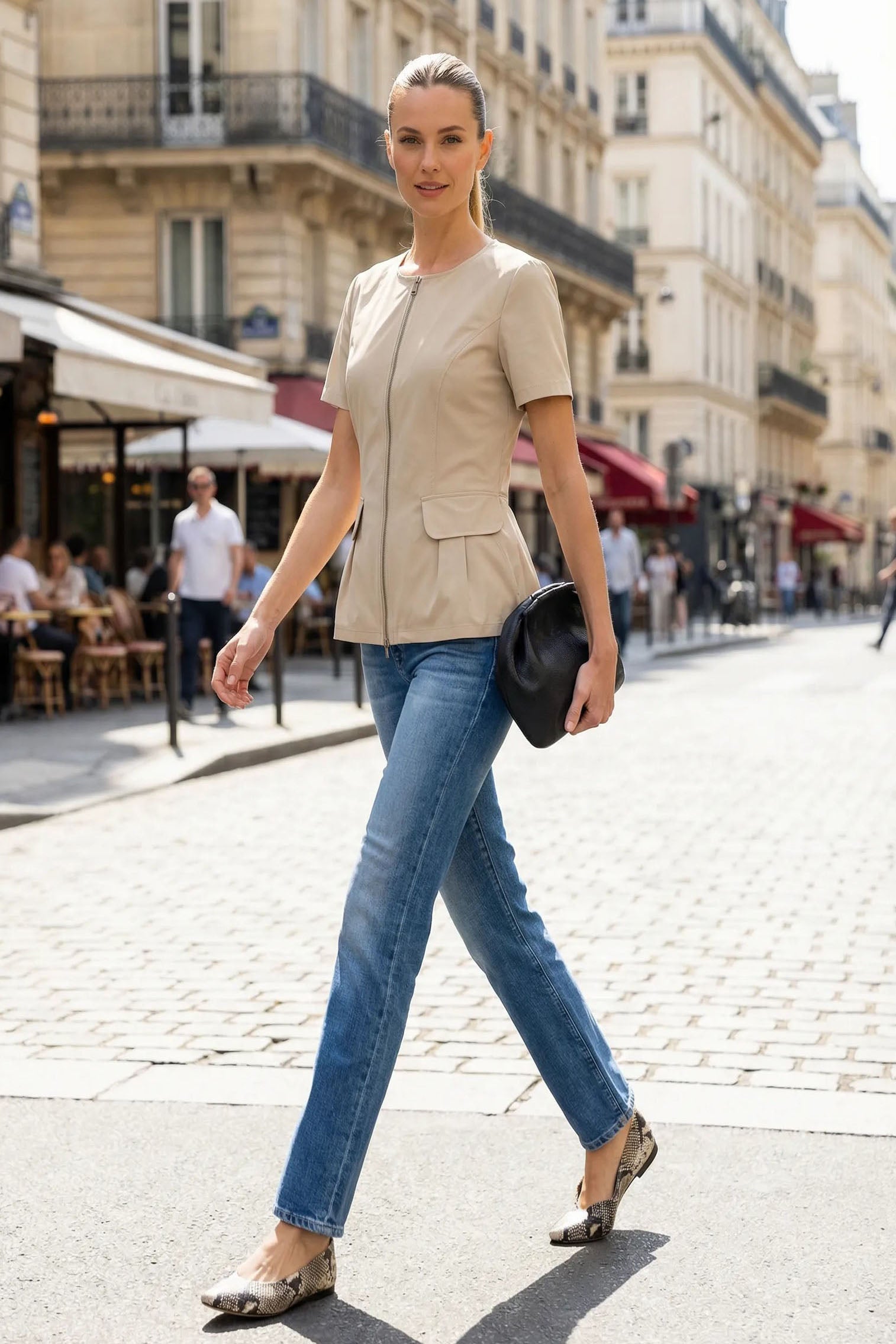 CONTOUR ZIP BLOUSE