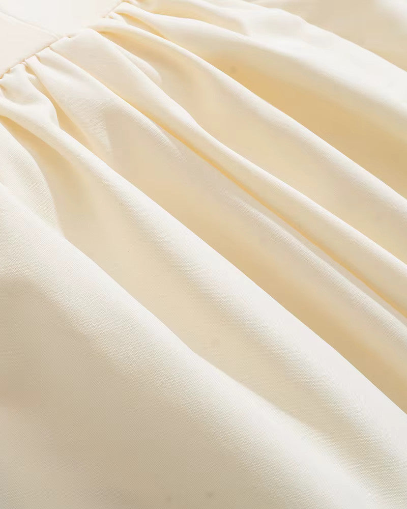 Backless A Line Midi Dress Ivory
