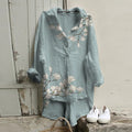Vintage Floral Art Woven Casual Tunic