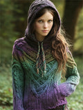 Elf Inspired Mystical Gradient Celtic Cozy Hooded Sweater