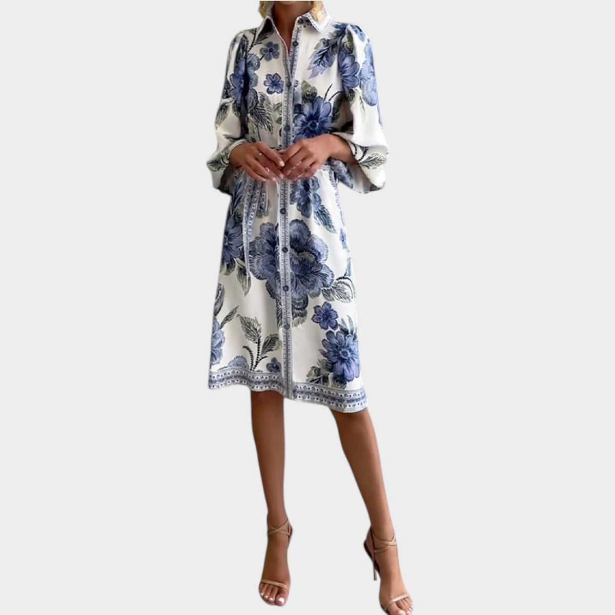 Floral Button-Up Midi Dress
