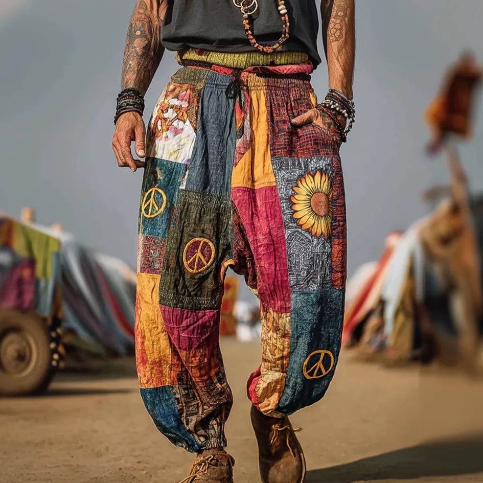 Hippie Bohemian Style Retro Style Men's Casual Long Pants
