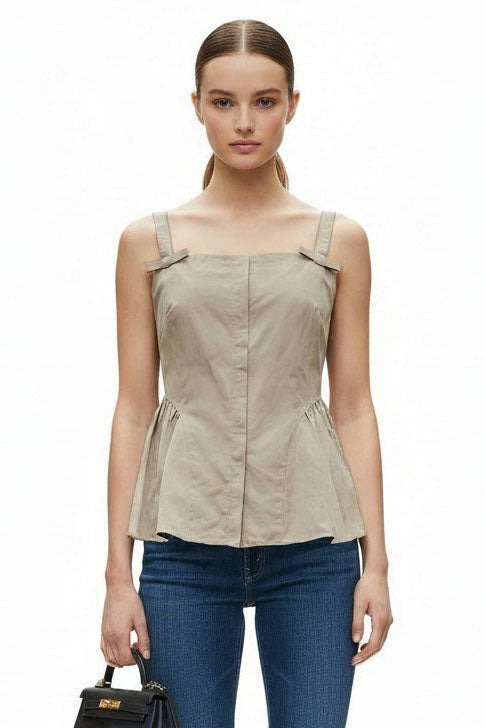 SIDE FRILL DETAIL BOW TOP