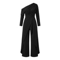 Sorenna - Women's One Shoulder Wrap Jumpsuit