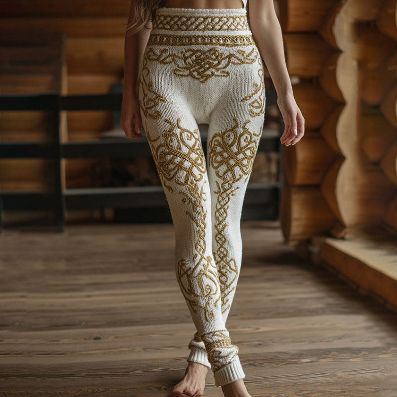 Women‘s Vintage Viking Tribal Celtic Art Cozy Leggings