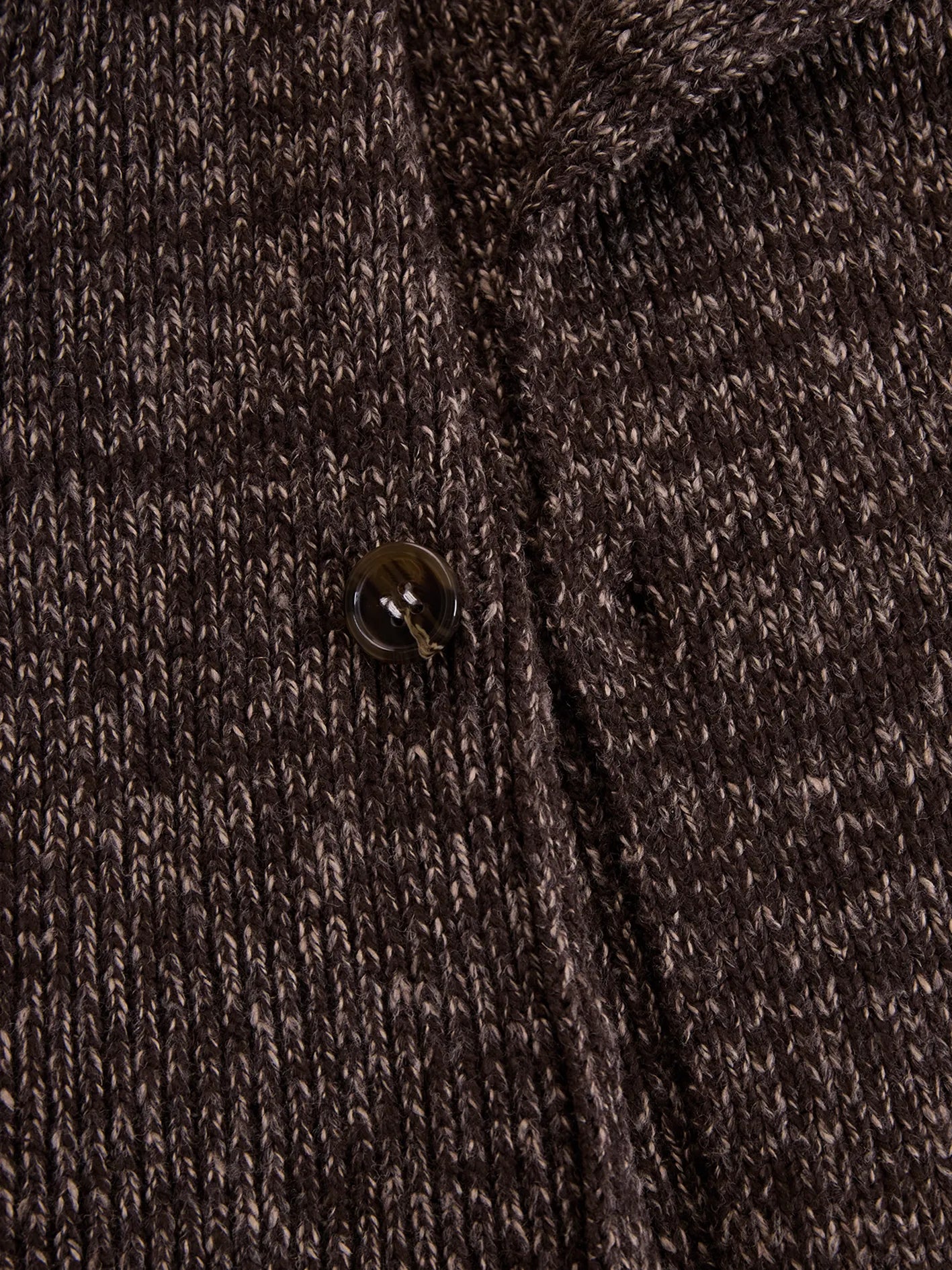Brown Asymmetrical Zip Ribbed Knit Jacket
