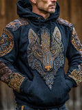 Viking Fenrir Wolf Totem Men's Hooded Sweatshirt