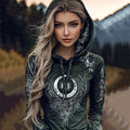 Women's Tribal Moon Totem Irregular Hoodie