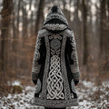 Women's Viking Style Celtic Knot Hooded Knitted Clothing