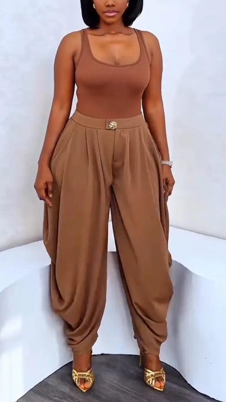 Women Drooping Wide Leg Casual Pants