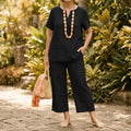 Lunessa – Women's Breezy V-Neck Top and Pants Set
