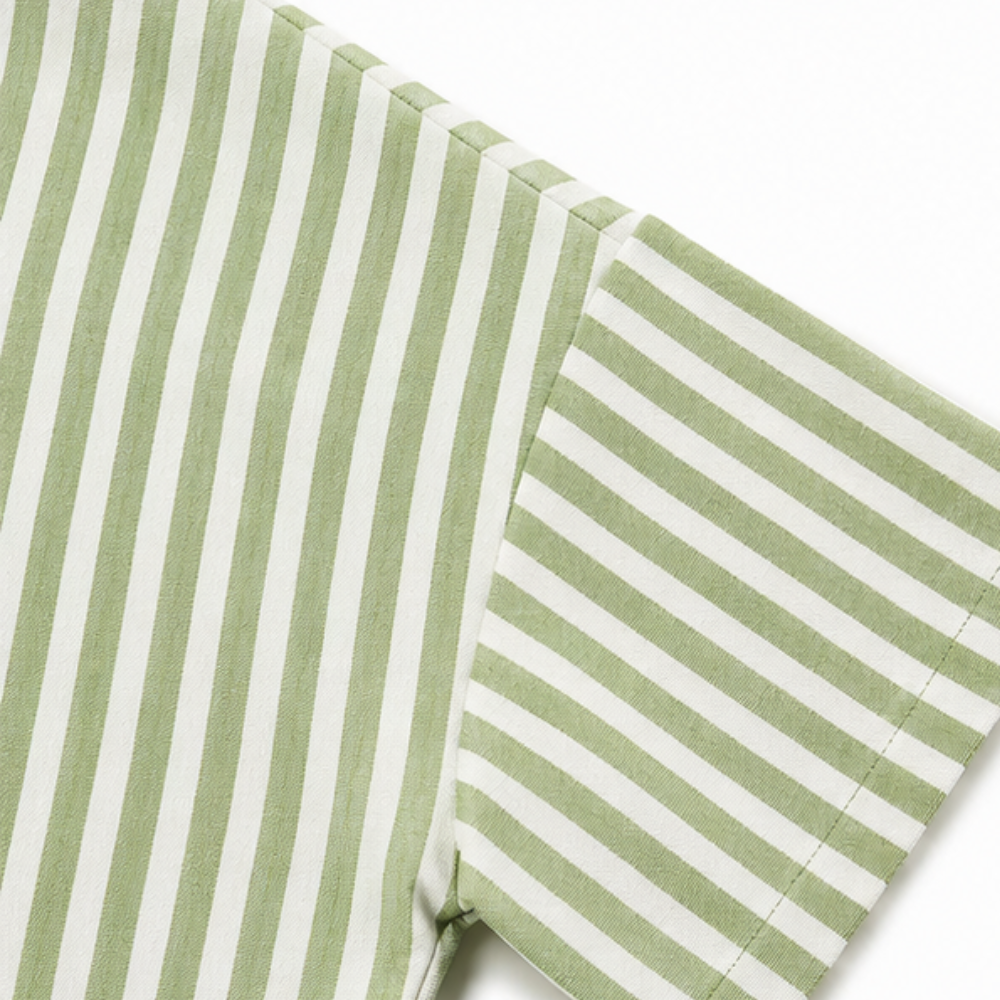 Marella – Oversized Striped V-Neck Popover Blouse