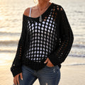 Covena – Women's breezy crochet knit layering top