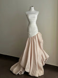 White Pink Fashionable Elegant Long Tulle Ball Gown Evening Dress Party Dress Wedding Dress 4173