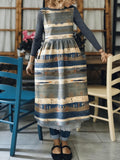 Watercolor Landscape Striped Apron