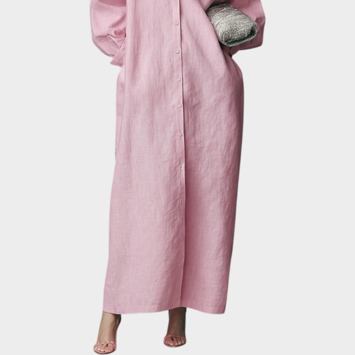 ButtonâDown Maxi Shirt Dress