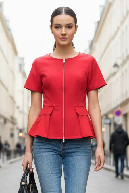 CONTOUR ZIP BLOUSE