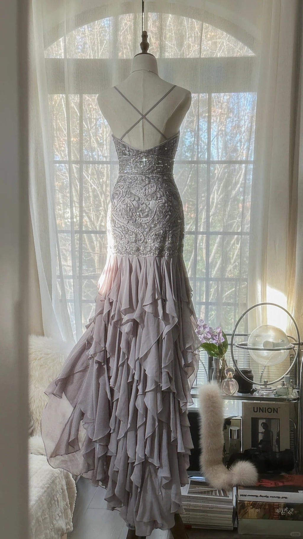 Vintage Evening Dresses, Sleeveless Long Party Gowns  25519