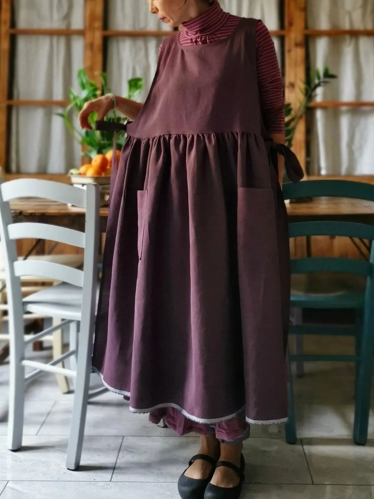 Plum Colored  Apron