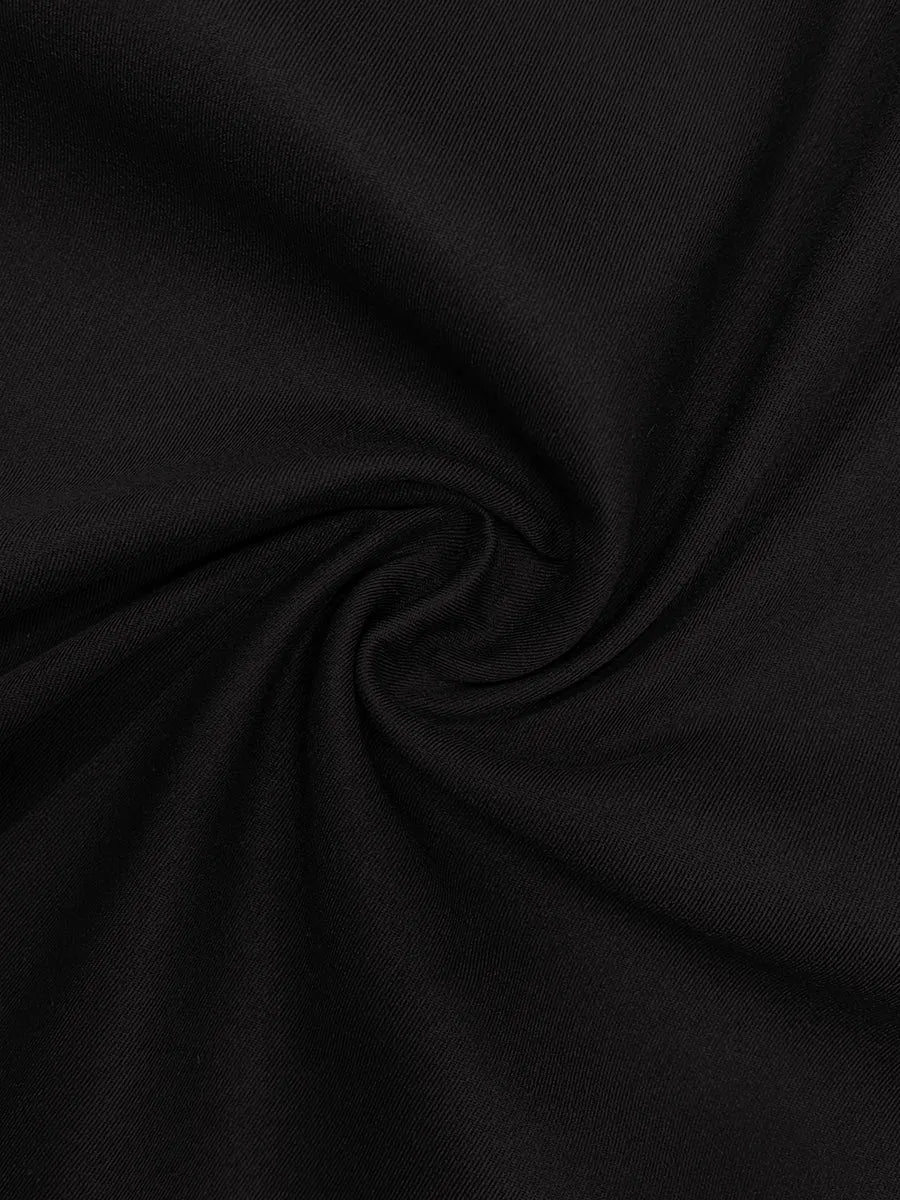 High Waisted Loose Pleated Solid Color Pants
