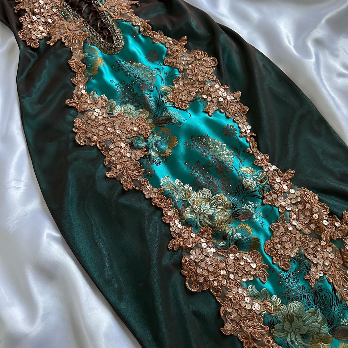 & Other Stories Women's Blue and Gold Dress