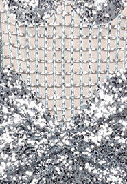 Strapless Crystal Corset Maxi Dress Silver