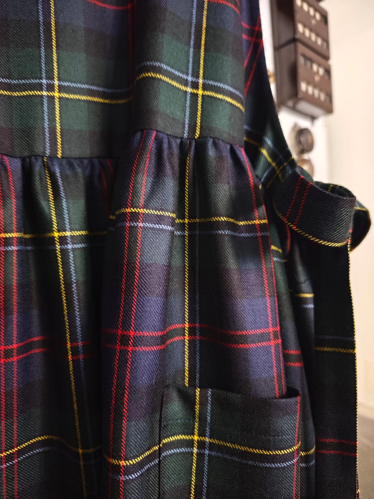 Blue, Green and Red Tartan Apron