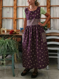 Deep Purple Floral Patchwork Apron