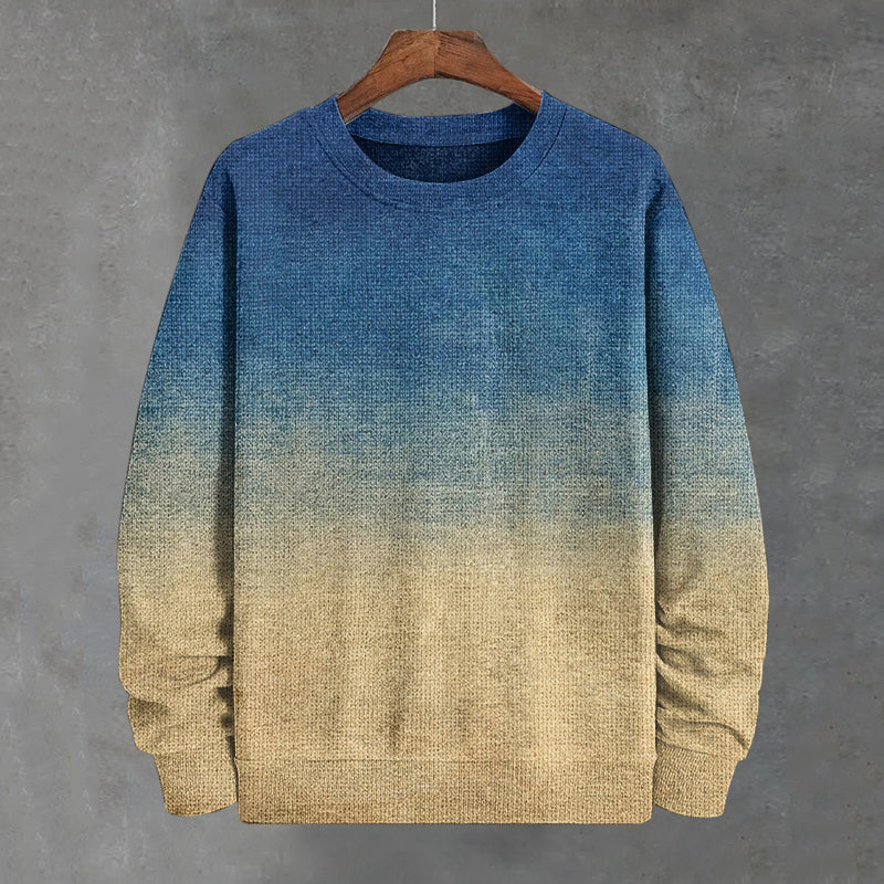 Men's Gradient Art Geometry Print Casual Sweatshirt