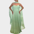 Elegant Strapless Flowing Gown