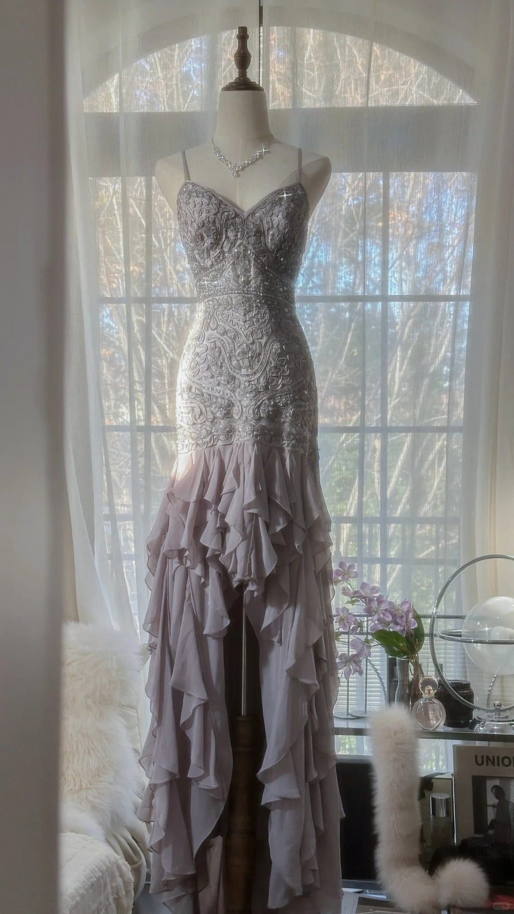 Vintage Evening Dresses, Sleeveless Long Party Gowns  25519