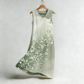 Vintage Pear Flower Art Flowy Linen Midi Dress