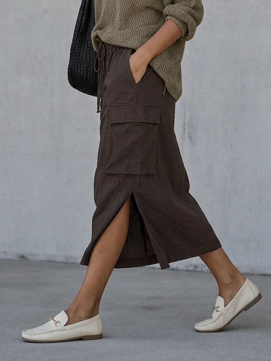 Women's Minimalist Blend Drawstring Utility Skirt MDZ2024G5WY