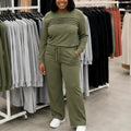 Lounara – Soft-Stretch Lounge Set with Wide-Leg Pants and Pockets