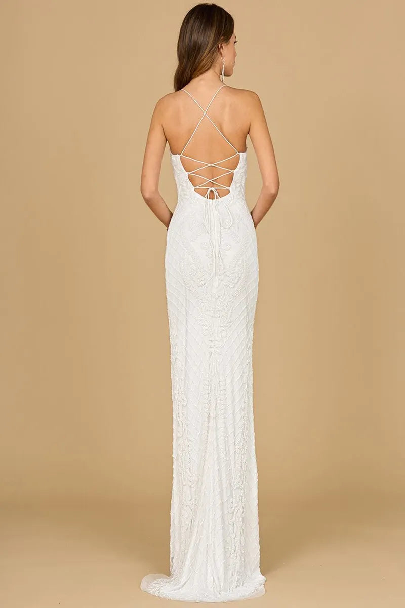 Lara 51113 sleeveless backless simple maxi dress
