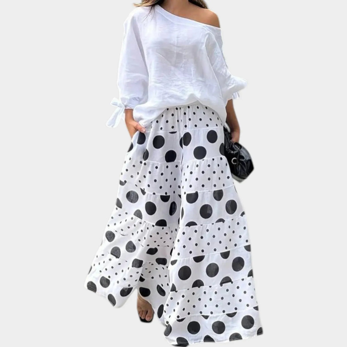 Playful Polka Dot Two-Piece Set
