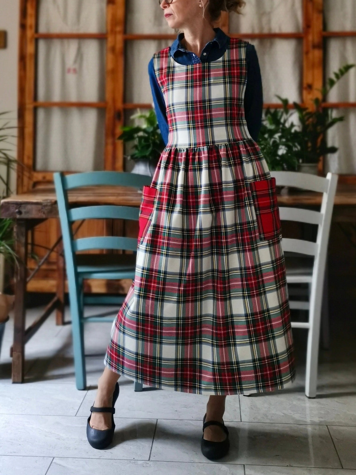 Patchwork Tartan Apron - 4
