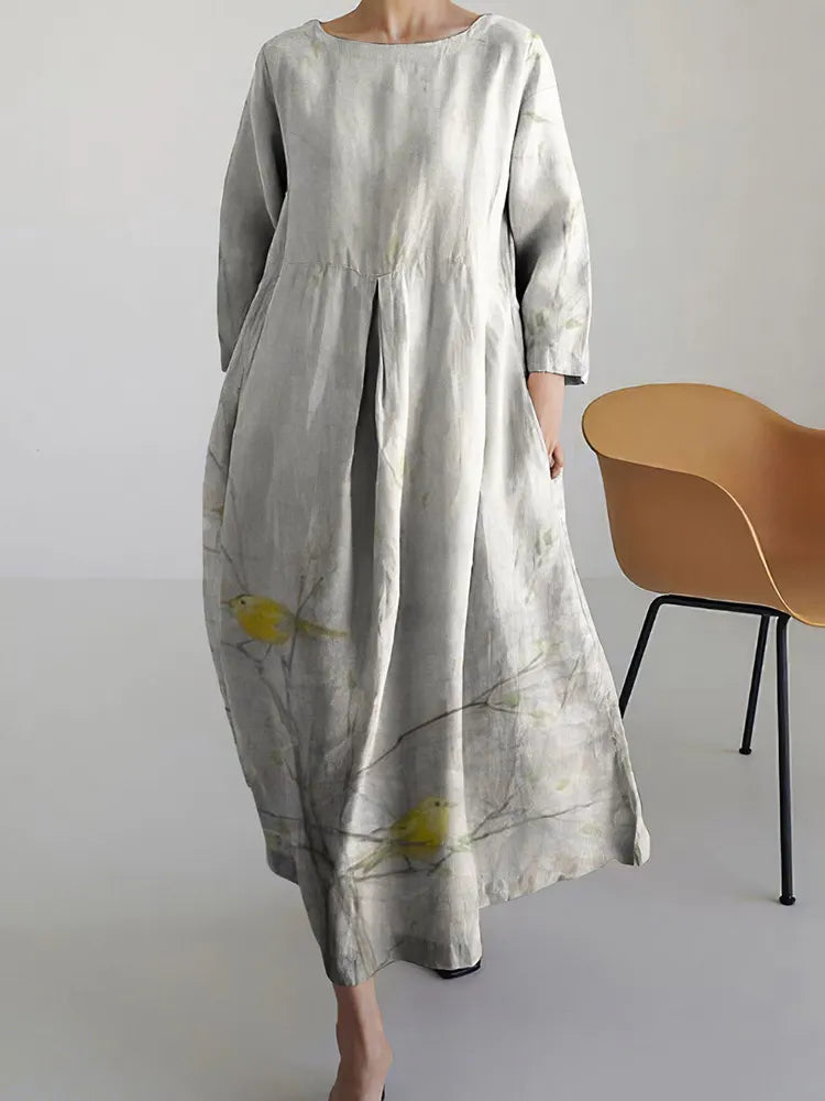 Robin Print Women'S Dress