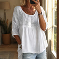 Floralé – Women's Embroidered Floral Peplum Blouse