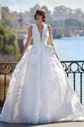 Brocade organza wedding dress