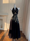 Halter Vintage Evening Dresses,Sleeveless Party Gowns  25487