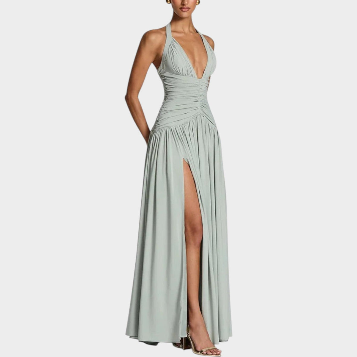 Halter Neck Maxi Dress